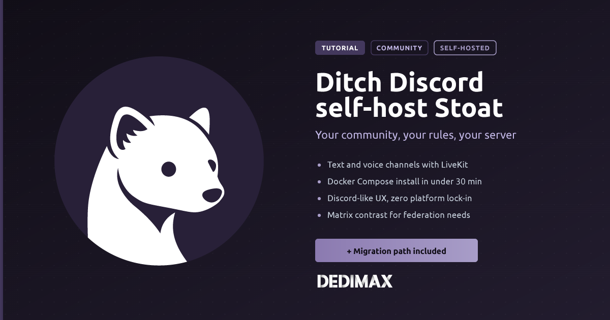 Self-Host Your Own Discord: The Complete Guide to Stoat (ex-Revolt)