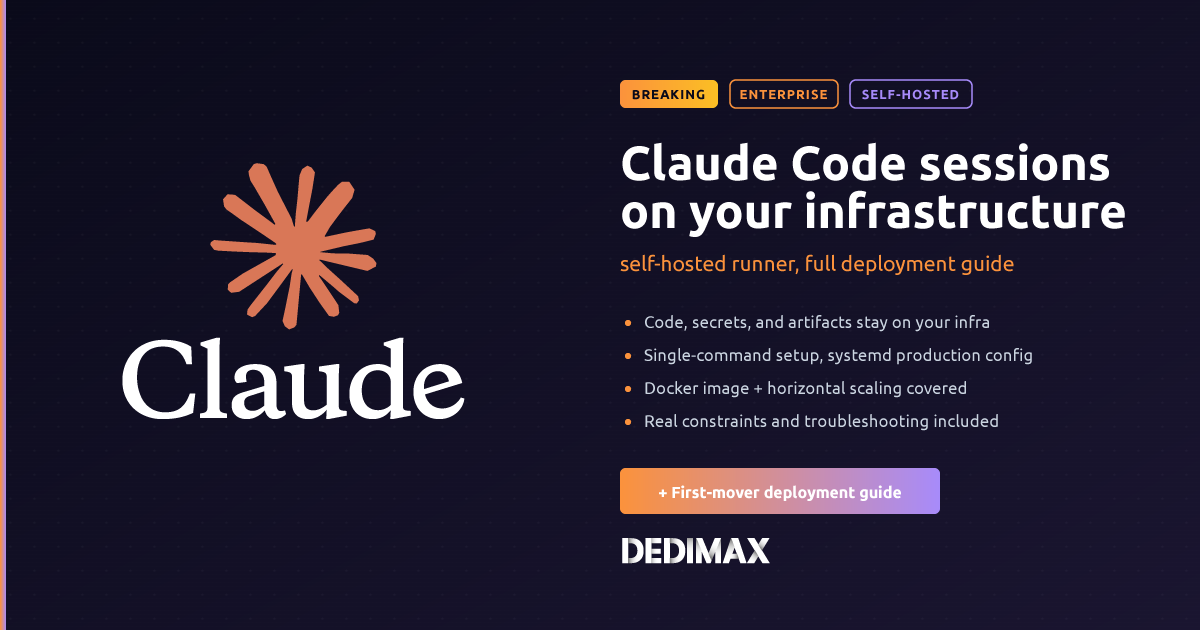 Claude Code Now Runs on Your Own Infrastructure: The Self-Hosted Runner Guide