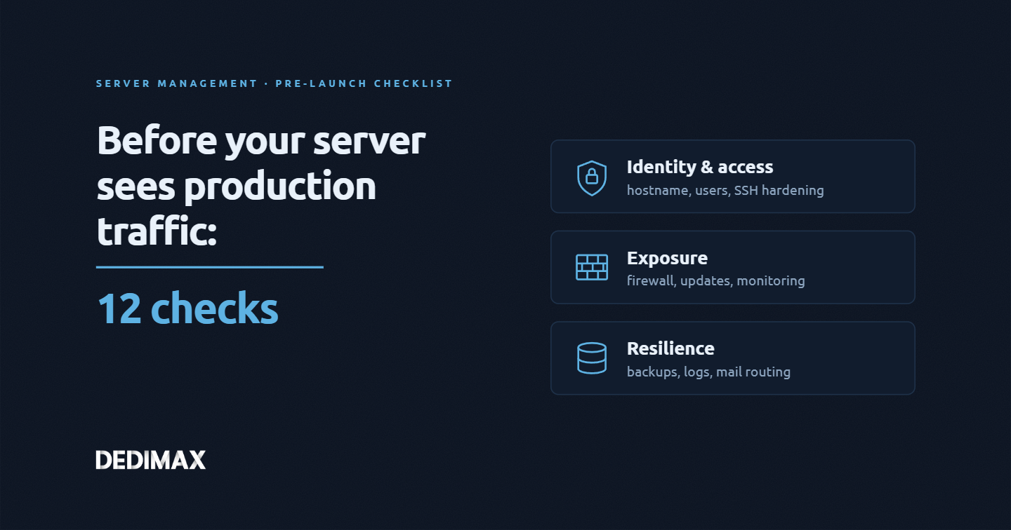 The Post-Provisioning Checklist: 12 Things to Do Before Your Server Sees Production Traffic