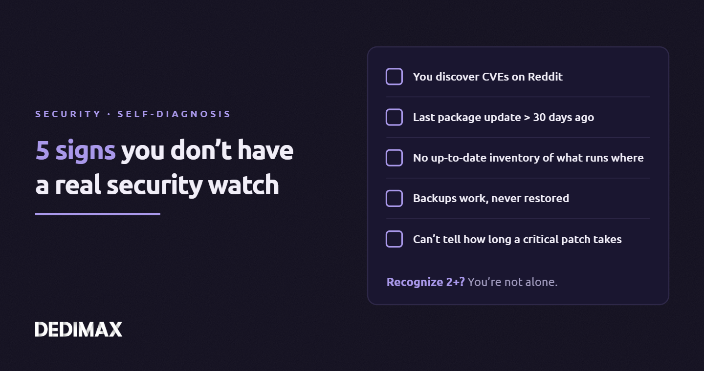 The 5 Signs You Don't Have a Real Security Watch (and How to Fix Each)